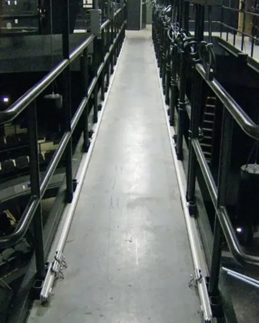 theater catwalk rigid rail and guardrail fall protection