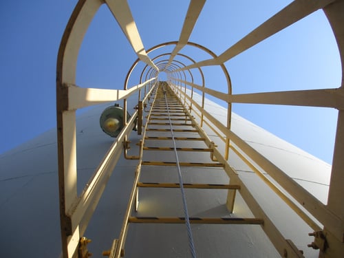 silo and tower ladder system