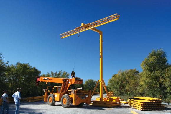 Examples of fall arrest fall protection systems: portable Triangular Truss