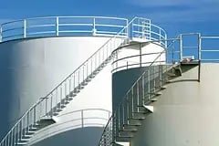 silos and towers stock image