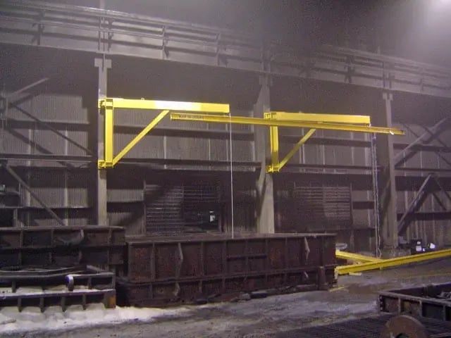 steel and foundry jib arm fall protection
