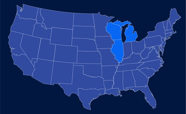 Western Great Lakes United States